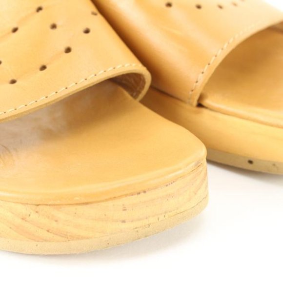 Hermès Women's Size 35 Evelyne Leather Clog Sandal Slides 51h628s - Picture 11 of 12